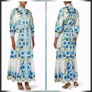 Chic Blue Floral Maxi Dress